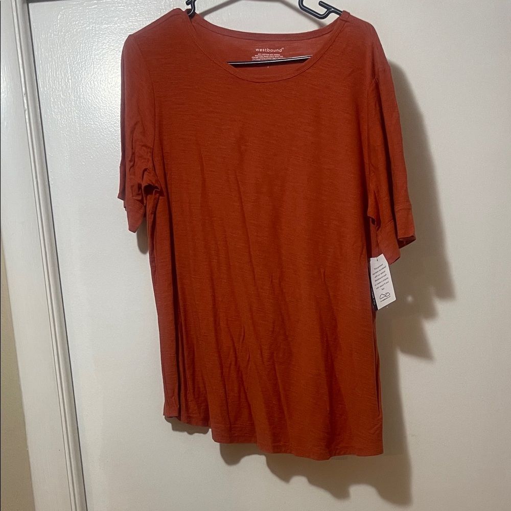 Westbound Burnt Orange Tee NWT size large